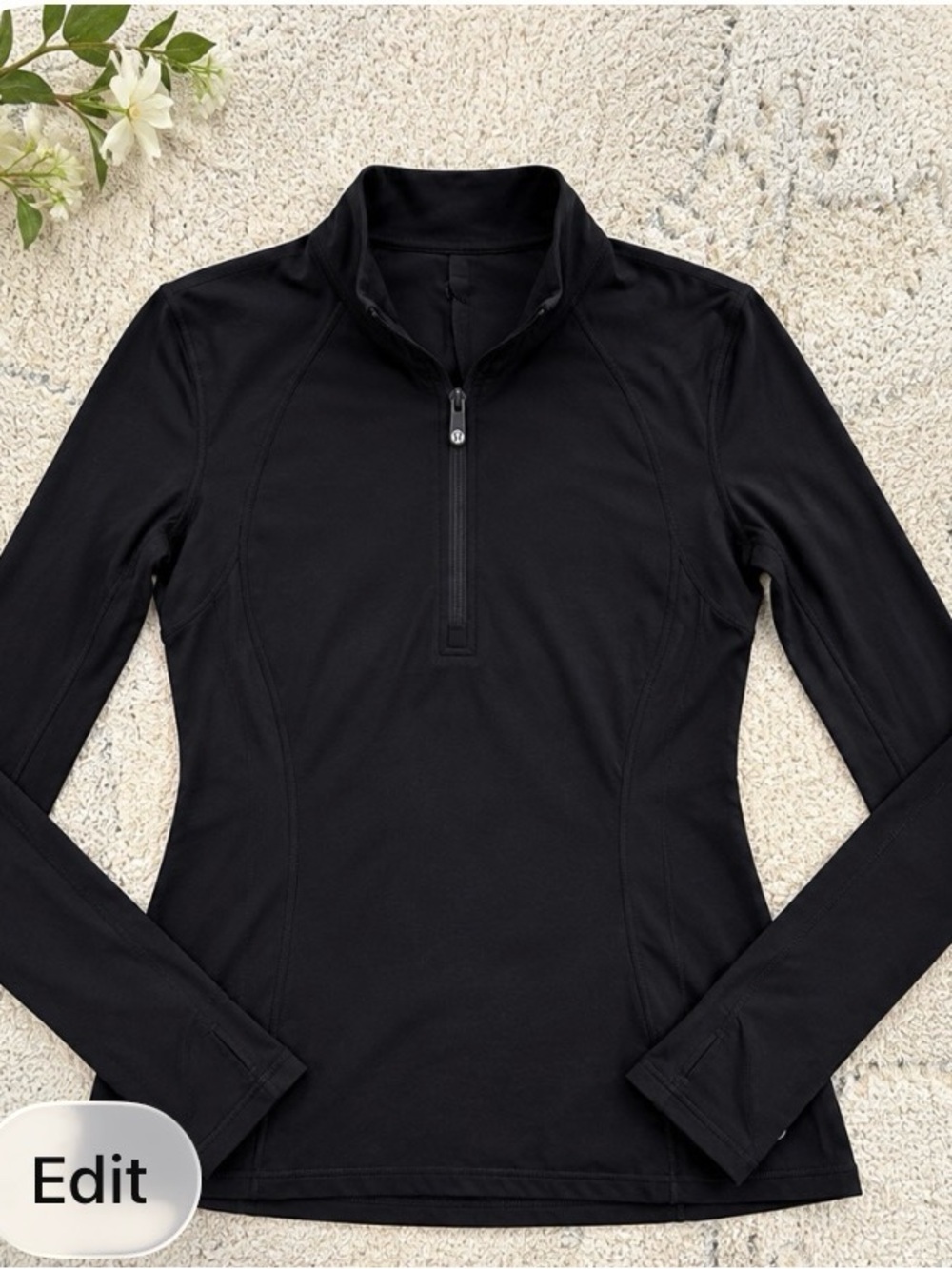 lululemon athletica Black Half-Zip Athletic Pullover